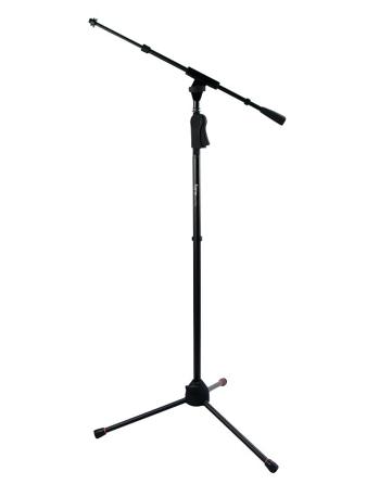 Frameworks Tripod Mic Stand With Telescoping Boom And Deluxe One-handed Clutch