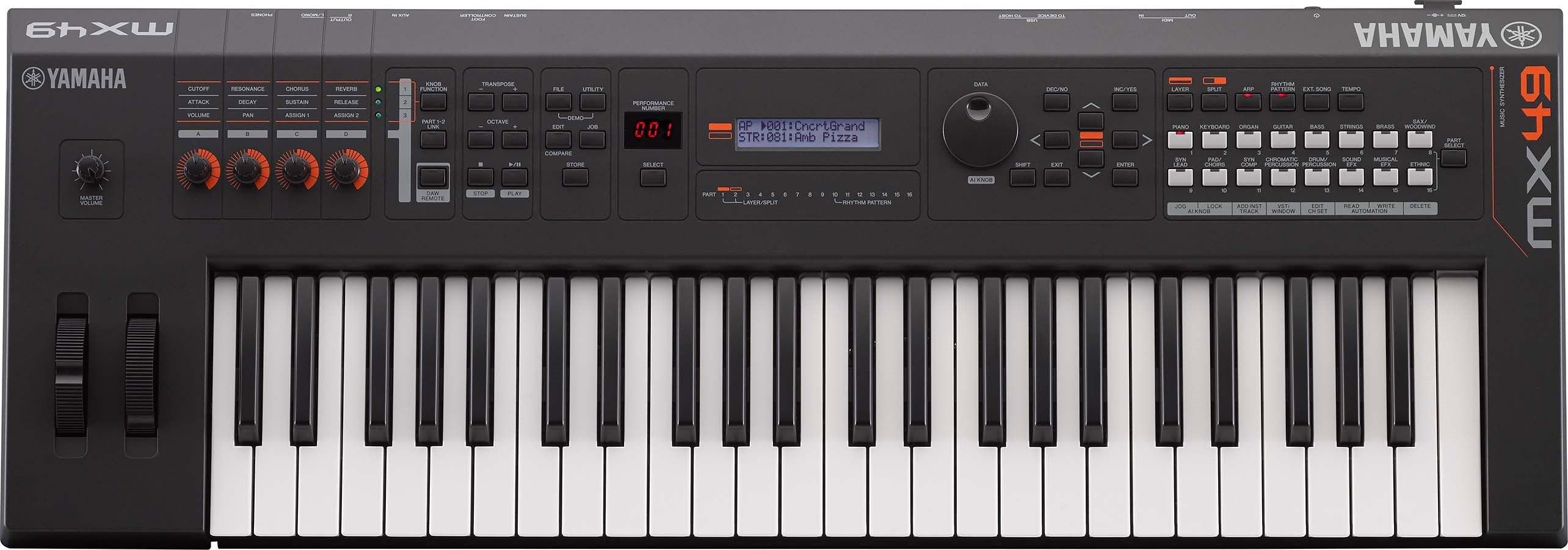Yamaha MX49BK 49-Key Music Synthesizer - Black