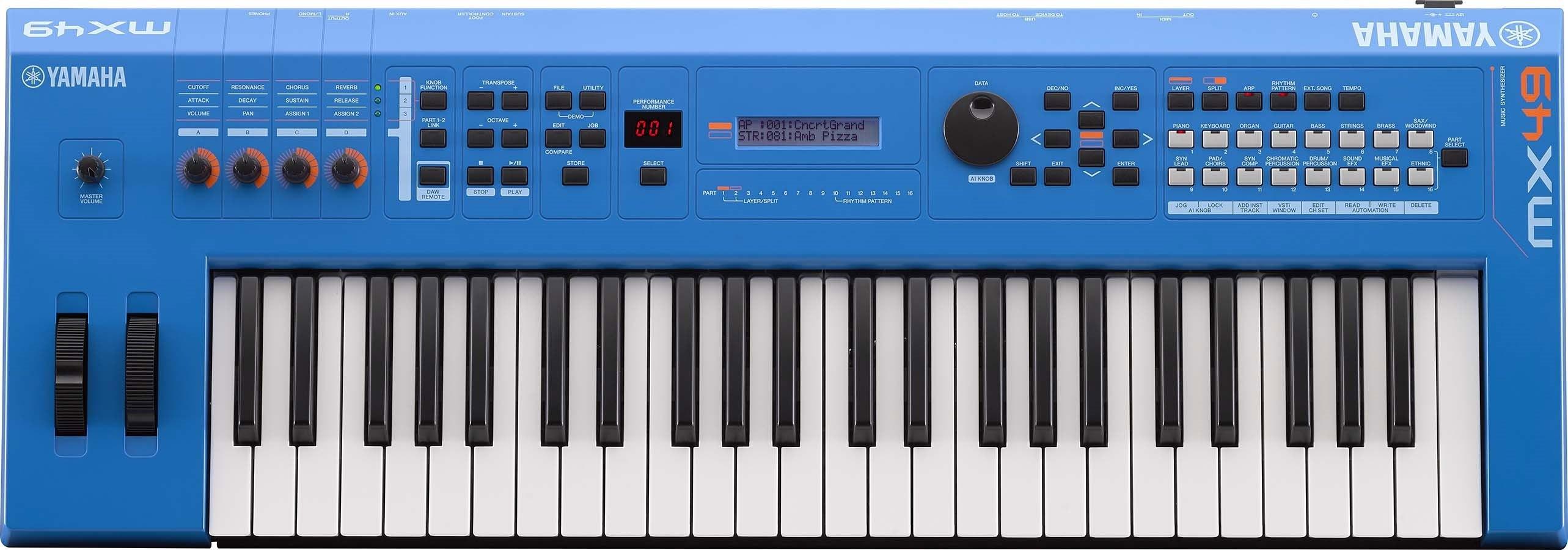 Yamaha MX49BU 49-Key Music Synthesizer - Blue