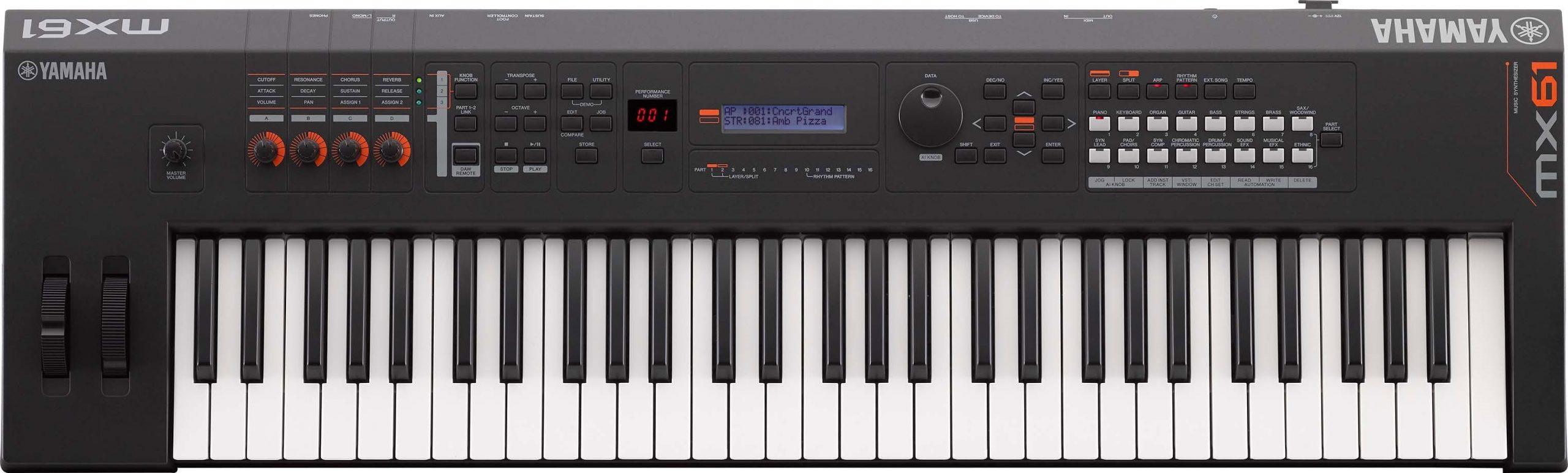Yamaha MX61BK 61-Key Music Synthesizer - Black